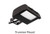 Halco LED Sektor Floodlight Bronze with Lens Shift Technology, Trunnion Mount, designed for outdoor lighting, featuring adjustable beam angles of 55, 75, or 90 degrees, color and lumen selection, integrated photocell, and compatible with 120-277VAC with 0-10V dimming.