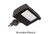 Halco LED Sektor Floodlight Bronze with Lens Shift Technology, featuring adjustable lumen output (1950-4440 lumens), color temperature options (3K, 4K, 5K), beam angles (55°, 75°, 90°), and integrated photocell, mounted with knuckle and trunnion for versatile outdoor lighting.