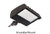 Halco LED Sektor Floodlight Bronze with Lens Shift Technology, image showing the black floodlight with integrated Knuckle Mount for adjustable installation and various mounting options.