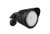 Halco Mini Bullet Flood 10W 5000K Universal Mounting Location 120-277W Black Finish, close-up of the compact black LED floodlight with adjustable mounting bracket and clear lens for outdoor lighting.