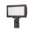 Halco SekTor Flood 200W CCT Selectable HV HV 347-480V Slipfit Knuckle Mount, LED floodlight with adjustable CCT, black rectangular housing, and knuckle mount for versatile installation.