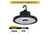 Halco Essential Round Highbay (Gen-2) Controls Ready 3.5mm Jack Lumen Select 13,800-18,000-21,600 (90W-120W-150W), Color Select 4000K or 5000K, 120-277VAC, 0-10V Dimming, Black