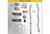 Halco LVPT-4-WS-CS-U 28091 ProLED Select Linear Vaportight 4 Field Selectable Wattage & CCT, image showing the product along with its included mounting hardware, wires, chains, and connectors.
