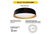 Flush Mount Anti-Glare Thick Black Ring with Gold Inner Reflector " Selectable CCT 27/30/35/40/50K 21W 1400LM 120V TRIAC Dimming Plastic Lens - 25570