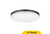 Flush Mount White Mushroom 13" Selectable CCT 27/30/35/40/50K 21W 1400LM 120V TRIAC Dimming Plastic Lens with Microwave Motion Sensor - 90279