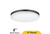 Flush Mount Black Trim Slim Drum 11" Selectable CCT 27/30/35/40/50K 15W 1050LM 120V TRIAC Dimming White Plastic Lens with Microwave Motion Sensor - 90328
