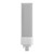 Eiko 15.5W 2000lm PLC Type B Plastic 80CRI 5000K 120-277V Horizontal G24d, image of a compact fluorescent light bulb with a white plastic casing and G24d base for energy-efficient lighting.