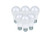 Halco A19FR9-840-ECO-LED4-6pk 88038 A19 Non-Dim 9W 4000K 6-Pack, image of six LED light bulbs with standard screw bases.
