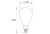 Halco LED Filament A15 Bulb Candelabra (E12) Base 2700K 5W 450 Lumens (40W Equiv) Clear Dimmable T20 Gen-4
