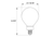 LED Filament Globe G16.5 Bulb Candelabra (E12) Base 3000K 2.7W 250 Lumens (25W Equiv) Clear Dimmable T20 Gen-4 - 82643