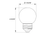 Halco LED Filament Globe G16.5 Bulb Medium (E26) Base 3000K 5.5W 500 Lumens (60W Equiv) Clear Dimmable T20/T24 Gen-4