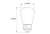 LED Filament Sign S14 Bulb Medium (E26) Base 5000K 2.2W 200 Lumens (25W Equiv) Clear Dimmable T20 Gen-4 - 82683