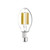 Eiko LED HID Replacement Filament Lamp 28W ED23.5, LED bulb with clear glass and yellow filaments, designed for energy-efficient lighting, 4000 lumens brightness, 80 CRI, 4000K color temperature, suitable for E26 sockets, operates on 120-277V voltage.
