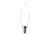 Halco LED Chandelier (CA10) Filament Bulb Frosted Candelabra (E12) Base 120V 300 Lumens 15000 hours 82 CRI Dimmable, frosted LED filament bulb with candle shape for chandelier lighting.