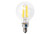 Halco LED Globe (G16.5) Filament Bulb, clear candelabra shape with E12 base, 120V, 350 lumens, dimmable, energy-efficient lighting solution.