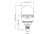Halco HID A-Shape Omnidirectional Retrofit Lamp 25W, 5000K, Medium E26 Base, 120-277V, 3612 Lumens, 84CRI, Non-Dimmable, with detailed technical drawing and dimensions.