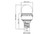 Halco HID A-Shape Omnidirectional Retrofit Lamp 25W 5000K Mogul (EX39) Base 120-277V 3612 Lumens 84CRI Non-Dimmable, technical diagram with dimensions and specifications.