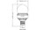 Halco HID A-Shape Omnidirectional Retrofit Lamp 5000K 35W Watts Mogul (EX39) Base 100-277V 4760 Lumens 84CRI Non-Dimmable, technical line drawing with dimensions and bulb shape diagram.