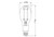 Halco LED HID Filament ED23.5 Lamp 20W 4000K E26 Base 3600 Lumens, technical drawing with dimensions of 2.95 inches width and 7.72 inches height.
