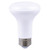 Eiko 7W 550LM BR20 Plastic 80CRI 4000K Dimmable E26, LED light bulb with a white plastic exterior and standard screw base.