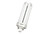 Halco CFL Triple Tube 4-Pin Electronic T4 Bulb GX24Q-3 Base 26W 4100K Dimmable, image showing a compact white fluorescent light bulb with three tubes and GX24Q-3 base.