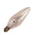Halco CTC25/E14 121023 25W TORP CL E14 120V, light bulb seen in image with clear glass and E14 screw base.
