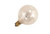 Halco Incandescent Decorative Clear Globe G16 Bulb, a clear spherical light bulb with candelabra base, 25W filament, and dimmable feature.