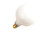 Halco Incandescent Decorative White Globe G16 Bulb Candelabra Base 25W CC-2V Filament Dimmable, white globe-shaped light bulb with candelabra screw base and dimmable feature.