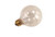 Halco Incandescent Decorative Clear Globe G25 Bulb Medium (E26) Base 40W C-9 Filament Dimmable, A clear round light bulb with standard E26 base, designed for decorative lighting.