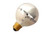 Halco G25 Incandescent Globe Bulb 60W 2700K Medium (E26) Base 130V Clear Dimmable, a clear glass globe bulb with a metallic finish, suitable for decorative and general lighting.