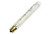 Halco T6.5 Incandescent Tube 25W 2700K Intermediate Base 130V Clear Dimmable, elongated transparent light bulb with gold screw base for household lighting.