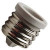 Halco ADP/E39/E26 91002 Porcelain Adapter E39 TO E26, close-up of the screw-in lamp socket adapter for converting E39 base to E26 base for light fixtures.