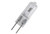 Halco JCD Type Halogen T4 Bulb, clear transparent glass with metallic filament, 20W 130V, GY6.35 base, 2750K color temperature, 180 lumens, CC2V filament, 2000 hours average life, 99 CRI, dimmable.