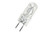 Halco JCD Type Halogen T4 Bulb, clear glass bulb with G8 base and two metal prongs, 100W, 130V, 3050K color temperature, 1400 lumens, CC-8 filament, 2000 hours average life, 99 CRI, dimmable.