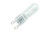 Halco JCD Type Halogen T4 Bulb, clear T4 halogen bulb with G9 base and dual pin connectors, 40W 130V, 2800K color temperature, 450 lumens brightness, CC2V filament, 2000 hours average lifespan, 99 CRI, dimmable for versatile lighting.