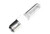 Halco Q100CL/DC/120 127025 120V 100W T4 BA15D PRISM, clear cylindrical light bulb with metal base and transparent glass body.