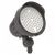 SLG FR Round Flood Light , 4200Lm – 30W Max, 3 Level Wattage Adjustable,120-277VAC, 40 Degree Beam, Gen 2, 3000/4000/5000K, 1/2” Knuckle Mount, Dark Bronze - FR LS42 MFL G2 FSK