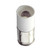 Eiko 24-28VAC/DC T1-3/4 MIDGET GROOVE WHITE, white insulated electrical connector with threaded metal base.