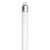 Eiko Glass Direct Fit T5 2FT 11W-1350LM 3500K 80+CRI LitespanLED, close-up of the white fluorescent tube light with silver end caps and two metal pins for installation.
