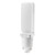 Eiko Type A/B Dual Mode Line Voltage & Electronic Ballast Compatible 4pin 12W-1100lm Hori G24q Base 80+ CRI 4000K, image of a white rectangular light bulb with G24q base.