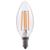 LED Advantage Filament B11 320 Deg, 4W-500lm, Dimmable, 80CRI, 2700K, E12, 120VAC Clear