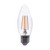 Eiko LED Advantage Filament B11 320 Deg, 5W-500lm, Dimmable, 80CRI, 2700K, E26, 120VAC Clear - a clear candle-shaped LED filament bulb with an E26 base designed for decorative and ambient lighting.