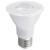 Eiko LED PAR20 Flood 40 Degree 7W - 500lm Dimmable 2700K 80+CRI 120VAC E26, LED flood light bulb with a white finish and standard screw base.