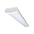 Eiko LED Linear Wrap 4FT 48/40/32W 80CRI 35/40/50K 120-347V Dimmable, modern white LED linear light fixture for commercial or retail spaces.