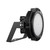 Eiko Signal 600W 70CRI 4000K 277V-480V 0-10V Dimming Glass Lens, industrial LED floodlight with black heat sink and adjustable mounting bracket.