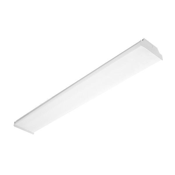 Alphalite LBW Series, LED Utility Wrap Luminaire with 7 years warranty, high lumen output at factory setting, 82+ CRI, 0-10V dimming, 120-277V input, 5000K color temperature, 4 feet length, wattage adjustable options 28/22/18W.