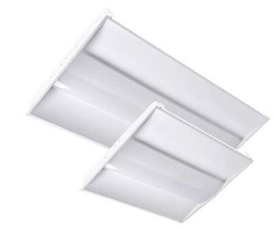 Alphalite Volumetric LED Troffer, high lumen, 2’ x 4’ adjustable wattage LED light fixtures with customizable CCT and brightness, ideal for commercial and office lighting.