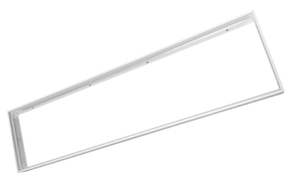 Alphalite, ILT-CB Series, Surface mount for 1x4 (Field install) - a white rectangular frame for mounting lighting fixtures.