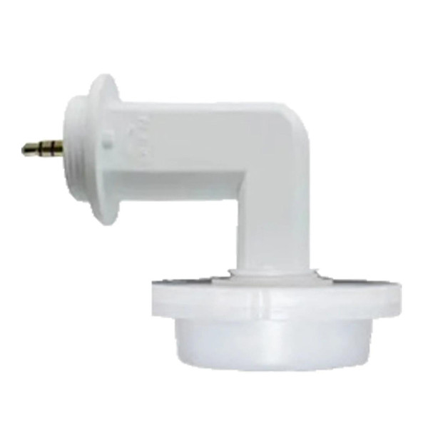 Westgate Manufacturing 12-24VDC, Westgate Lighting Swivel Arm For 3.5Mm Plug-In 1-Pin Audio-Jack Sensors, white swivel arm with 3.5mm plug for audio sensors.
