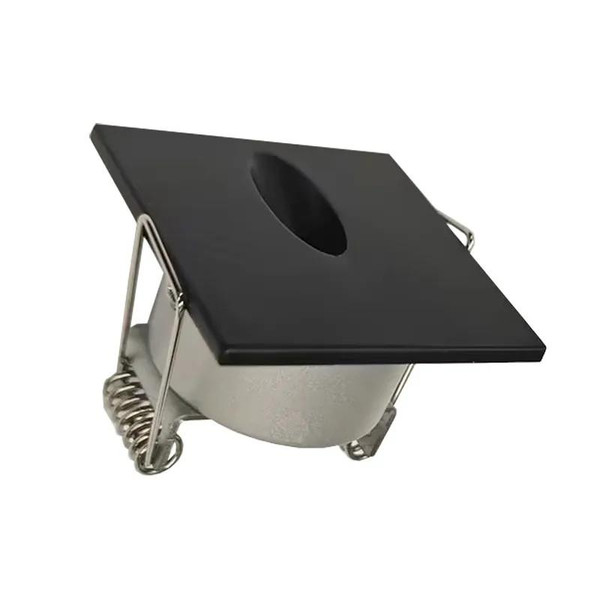 Westgate Manufacturing Square 12V Mini Step Lights, 2W, 3000K - SLM-S1-12V-30K-BK, black square LED step light with a compact design and stainless steel mounting hardware.